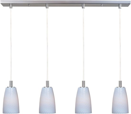 Foto para 100W Carte 4-Light Pendant SN White Ripple MB (OA HT 24"-60")