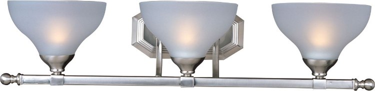 Picture of 100W Contour 3-Light Bath Vanity SN Frosted Glass MB Incandescent 