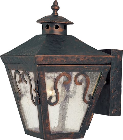 Picture of 100W Cordoba 1-Light Outdoor Wall Lantern OI Seedy Glass MB Incandescent 