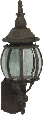 Mostrar detalles para 100W Crown Hill 1-Light Outdoor Wall Lantern RP Clear Glass MB Incandescent 6.5"x19" 6-Min Imagen de 100W Crown Hill 1-Light Outdoor Wall Lantern RP Clear Glass MB Incandescent 6.5"x19" 6-Min