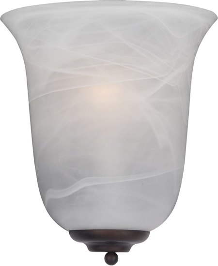 Picture of 100W Essentials - 2058x-Wall Sconce OI Marble Glass MB Incandescent 10"x11" 