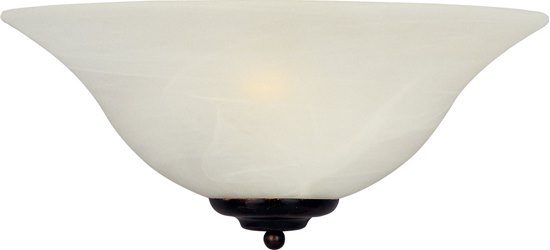 Foto para 100W Essentials - 2058x-Wall Sconce OI Marble Glass MB Incandescent 13"x6" 