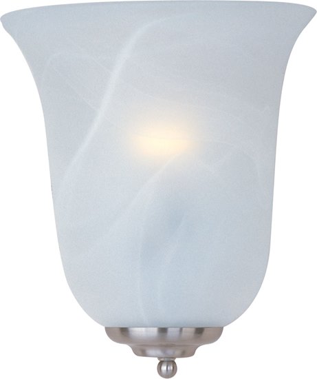 Foto para 100W Essentials - 2058x-Wall Sconce SN Marble Glass MB Incandescent 