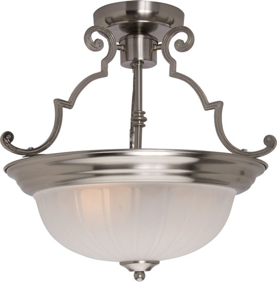 Picture of 100W Essentials - 583x-Semi-Flush Mount SN 2-lights Frosted Glass MB Incandescent 