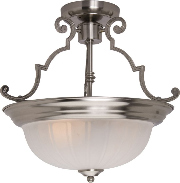 Foto para 100W Essentials - 583x-Semi-Flush Mount SN 2-lights Frosted Glass MB Incandescent 