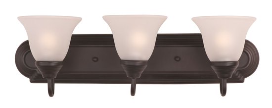 Foto para 100W Essentials - 801x-Bath Vanity OI 3-lights Frosted Glass MB Incandescent 
