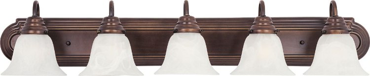 Picture of 100W Essentials - 801x-Bath Vanity OI 5-lights Marble Glass MB Incandescent 