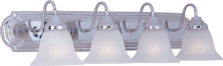 Picture of 100W Essentials - 801x-Bath Vanity PC 4-lights Marble Glass MB Incandescent 