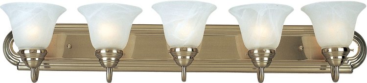 Foto para 100W Essentials - 801x-Bath Vanity SN 5-lights Marble Glass MB Incandescent 