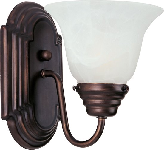Picture of 100W Essentials - 801x-Wall Sconce OI Marble Glass MB Incandescent 