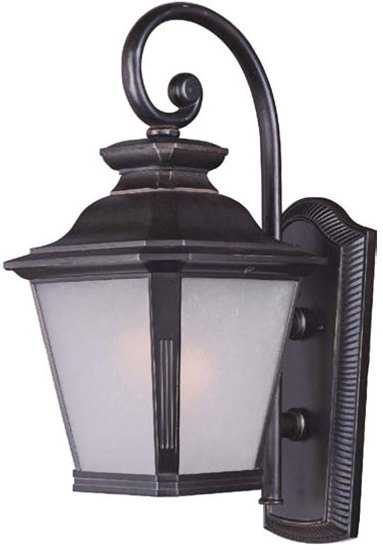 Foto para 100W Knoxville 1-Light Outdoor Wall Lantern BZ Frosted Seedy MB 11"x23.75" 