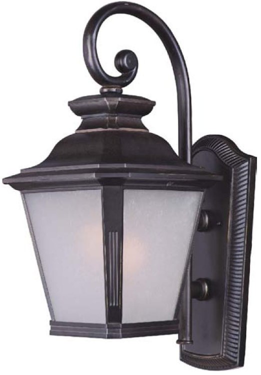 Picture of 100W Knoxville 1-Light Outdoor Wall Lantern BZ Frosted Seedy MB 11"x23.75" 