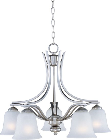 Picture of 100W Madera 5-Light Chandelier SS Ice Glass MB Incandescent 25"x20" 36" Chain