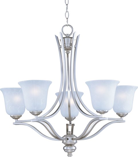 Picture of 100W Madera 5-Light Chandelier SS Ice Glass MB Incandescent 26"x25" 36" Chain