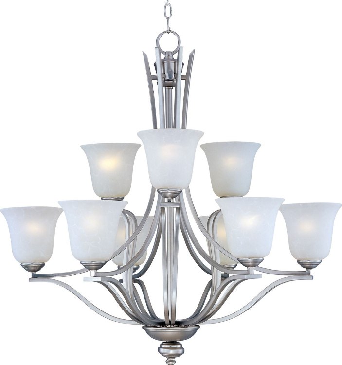 Picture of 100W Madera 9-Light Chandelier SS Ice Glass MB Incandescent 72" Chain