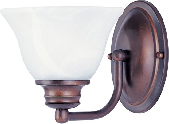 Foto para 100W Malaga 1-Light Wall Sconce OI Marble Glass MB Incandescent 