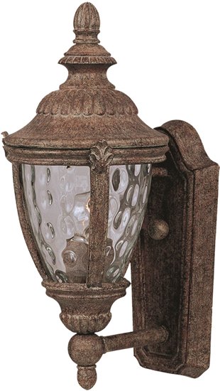 Picture of 100W Morrow Bay Cast 1-Light Outdoor Wall Lantern ET Water Glass Glass MB Incandescent 7"x14" 