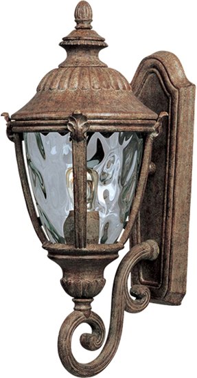 Picture of 100W Morrow Bay Cast 1-Light Outdoor Wall Lantern ET Water Glass Glass MB Incandescent 8.5"x20" 