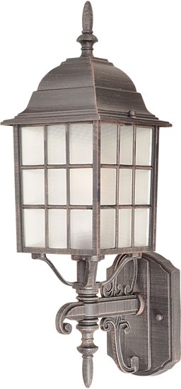Foto para 100W North Church 1-Light Outdoor Wall Lantern RP Clear Glass MB Incandescent 6"x19" 6-Min