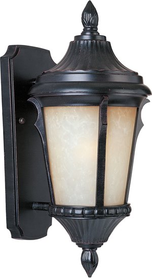 Picture of 100W Odessa Cast 1-Light Outdoor Wall Lantern ES Latte Glass MB Incandescent 7"x16" 