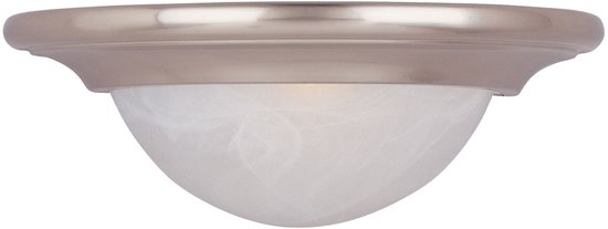Foto para 100W Pacific 1-Light Wall Sconce SN Marble Glass MB Incandescent 13"x4.5" 