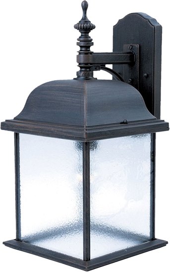 Picture of 100W Senator 1-Light Outdoor Wall Lantern RP Seedy Glass MB Incandescent 4-Min
