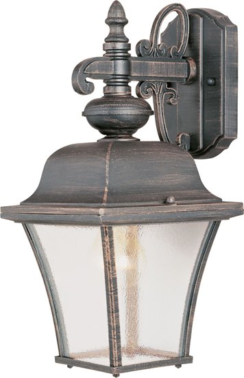 Picture of 100W Senator 1-Light Outdoor Wall Lantern RP Seedy Glass MB Incandescent 7"x15" 6-Min