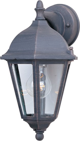 Picture of 100W Westlake Cast 1-Light Outdoor Wall Lantern RP Clear Glass MB Incandescent 8"x15" 6-Min