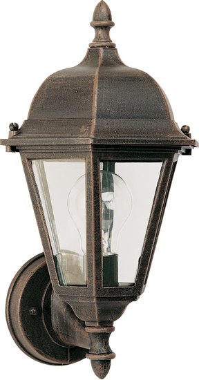 Picture of 100W Westlake Cast 1-Light Outdoor Wall Lantern RP Clear Glass MB Incandescent 8"x15" 6-Min