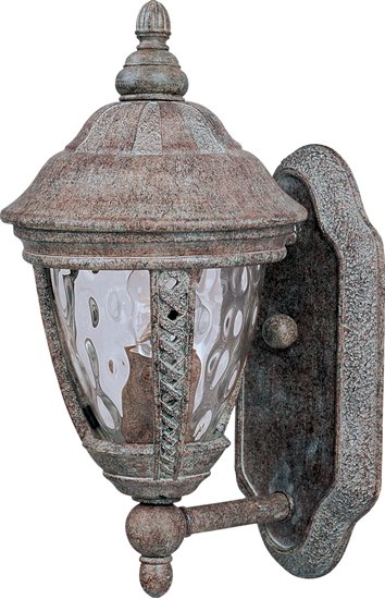 Foto para 100W Whittier Cast 1-Light Outdoor Wall Lantern ET Water Glass Glass MB Incandescent 6.5"x13" 