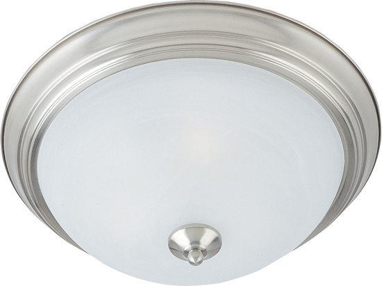 Picture of 13W 1-Light Flush Mount SN Marble Glass GU24 Fluorescent 
