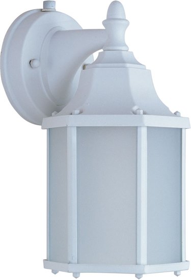 Picture of 13W 1-Light Outdoor Wall Mount WT Frosted Glass GU24 Fluorescent 5.5"x10" 6-Min