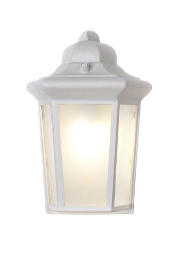 Picture of 13W 1-Light Outdoor Wall Mount WT Frosted Glass GU24 Fluorescent 7.75"x12.25" 4-Min