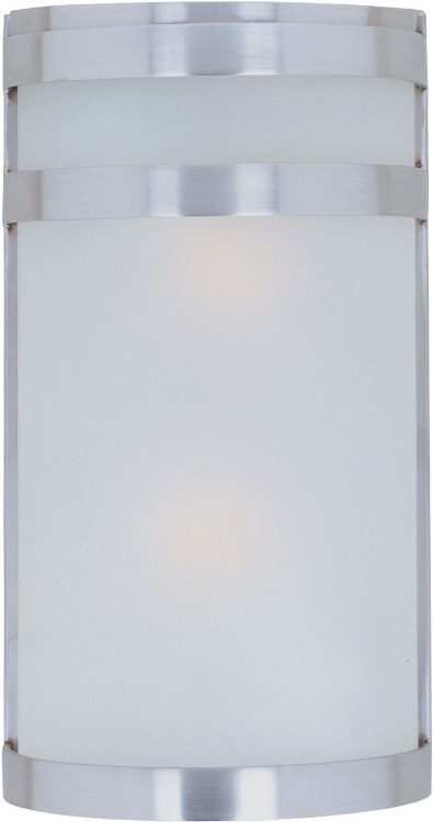 Foto para 13W Arc EE 2-Light Outdoor Wall Lantern SST Frosted Glass GU24 Fluorescent 