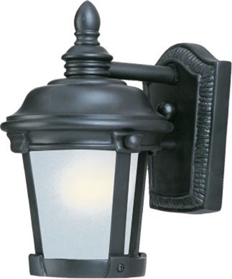 Foto para 13W Dover EE 1-Light Outdoor Wall Lantern BZ Frosted Seedy Glass GU24 Fluorescent 6.5"x9.5" 