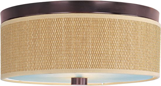 Picture of 13W Elements 3-Light Flush Mount OI Natural Fiber GU24 Fluorescent 