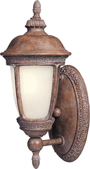 Picture of 13W Knob Hill EE 1-Light Outdoor Wall Lantern SE Snow Flake Glass GU24 Fluorescent 6"x14" 
