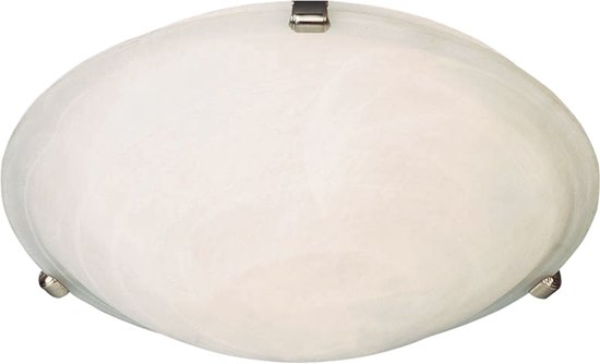 Picture of 13W Malaga EE 3-Light Flush Mount SN Marble Glass GU24 Fluorescent 