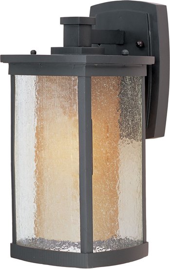 Picture of 18W Bungalow EE1-Light Wall Lantern Wet BZ Seedy/Wilshire Glass GU24 Fluorescent 4-Min