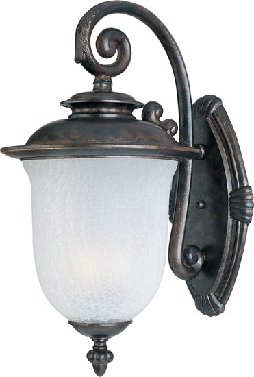 Foto para 18W Cambria EE 1-Light Outdoor Wall Lantern CH Frost Crackle Glass GU24 Fluorescent 