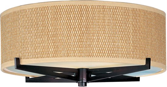 Picture of 18W Elements 3-Light Flush Mount OI Natural Fiber GU24 Fluorescent 16"x5.25" 