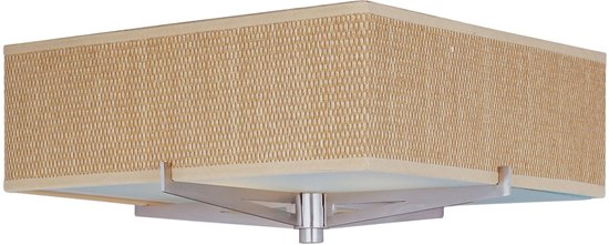 Foto para 18W Elements 3-Light Flush Mount SN Natural Fiber GU24 Fluorescent 16"x16"x5.25" 