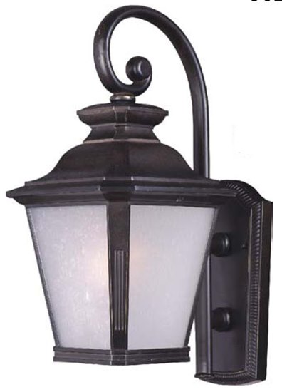 Foto para 18W Knoxville EE 1-Light Outdoor Wall Lantern BZ Frosted Seedy GU24 