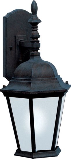 Foto para 18W Westlake EE 1-Light Outdoor Wall Lantern BK Frosted Glass GU24 Fluorescent 9.5"x19" 4-Min