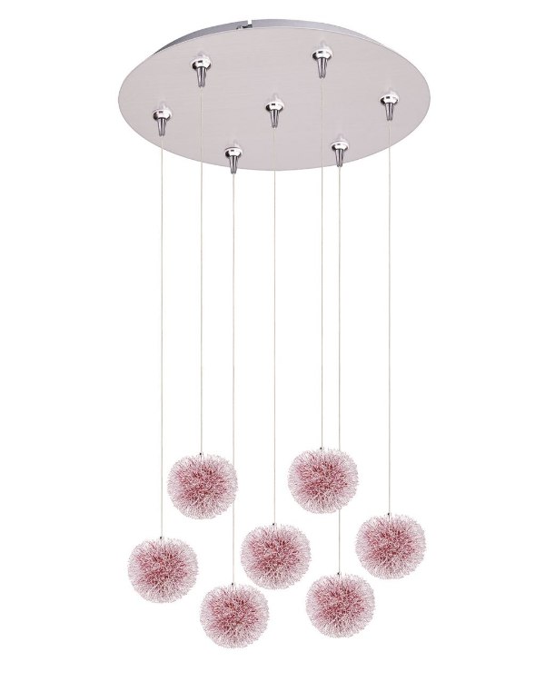 Picture of 20W Clipp 7-Light RapidJack Pendant and Canopy AL Metal 12V G4 Xenon 17"x5" (OA HT 7.5"-127.5") (CAN 17"x2.5")