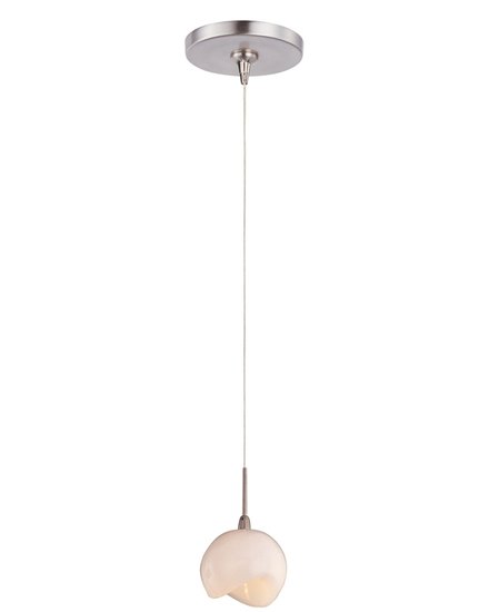 Picture of 20W Opal White 1-Light RapidJack Pendant and Canopy SN Clear/White Glass 12V G4 Xenon (OA HT 3.75"-123.75") (CAN 4.5"x4.25")
