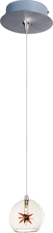 Picture of 20W Starburst 1-Light RapidJack Pendant and Canopy Clear/Amber 12V G4 Xenon (OA HT 7.25"-126.25") (CAN 5.75"x1.25")