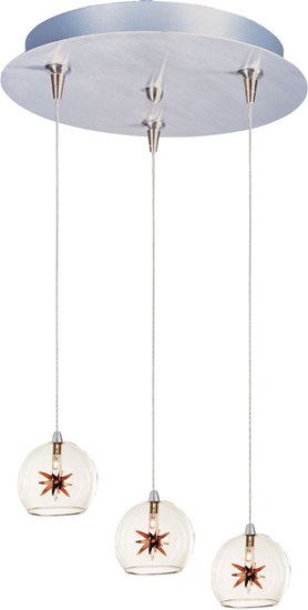 Foto para 20W Starburst 3-Light RapidJack Pendant and Canopy Clear/Amber 12V G4 Xenon (OA HT 6"-126.25") (CAN 11.75"x1.25")