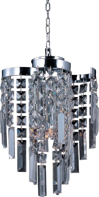 Foto para 25W Belvedere 4-Light Pendant PC Beveled Crystal Glass G9 Xenon 39" Chain