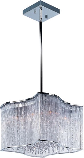 Picture of 25W Swizzle 12-Light Pendant PC Clear Glass G9 Xenon (OA HT 55")